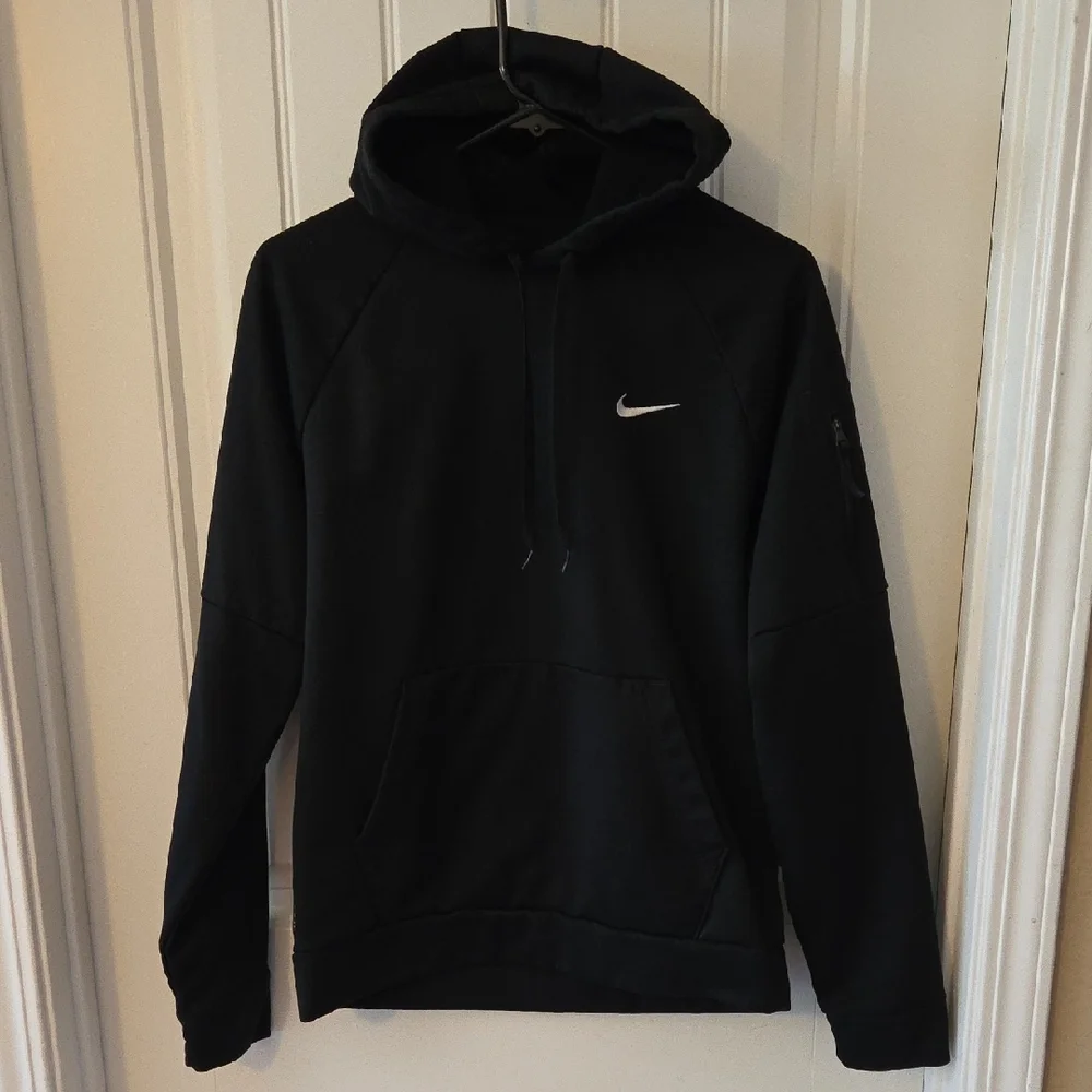 Unisex Nike Black Therma-fit Pullover Drawstring Hoodie - Picture 3 of 6